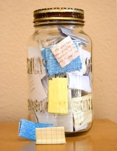 Jar full of memories -- what will mine be?Image courtesy Google images.